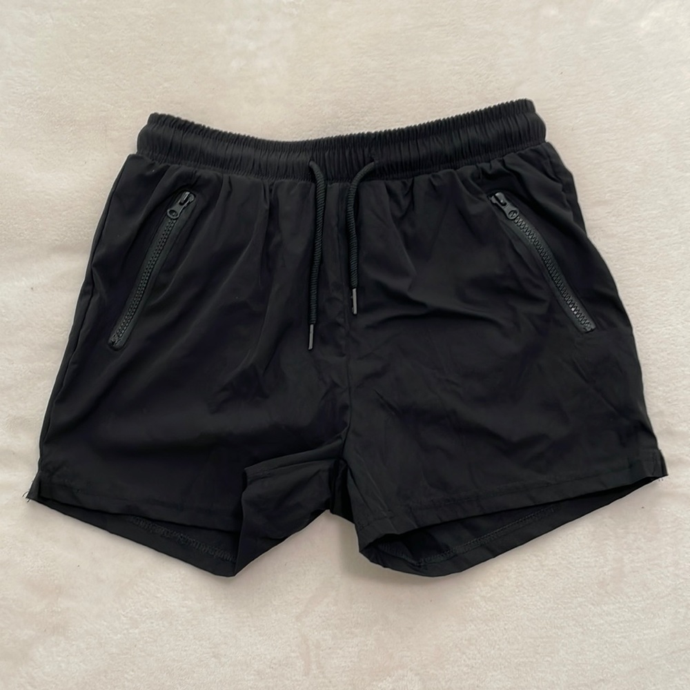 Swim short with linen underwear